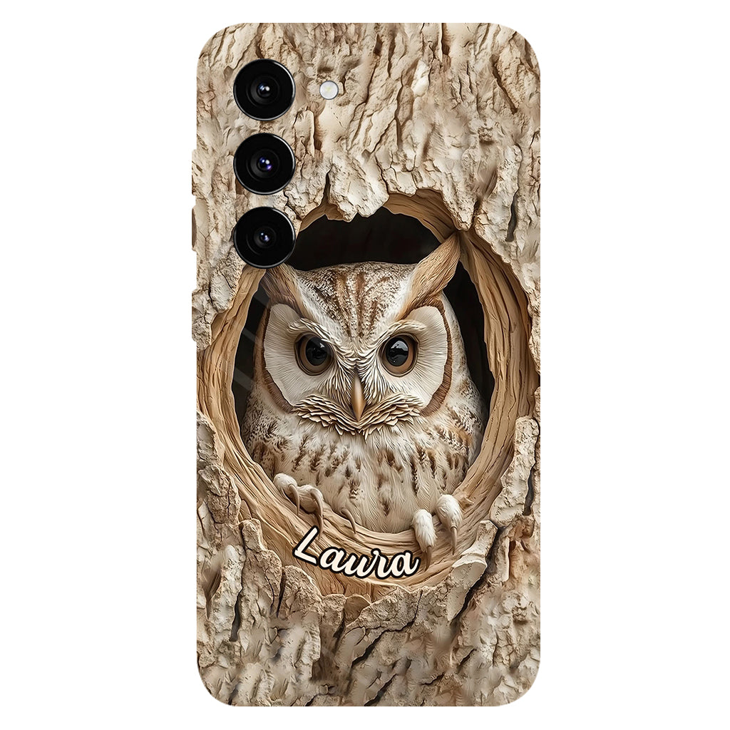 Hollow Watcher - Personalized Owl Full Print Phone Case