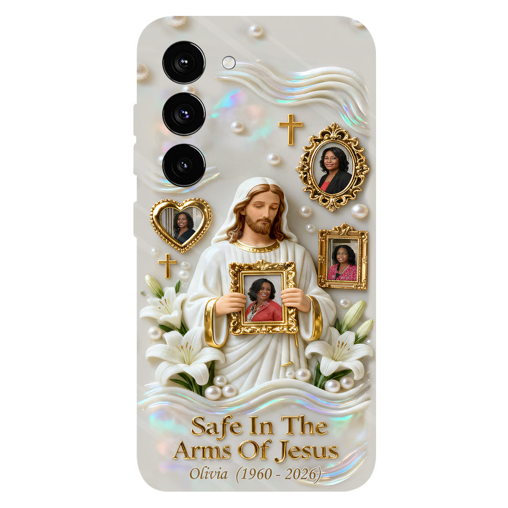 Save In The Arms Of Jesus - Personalized Memorial Full Print Phone Case