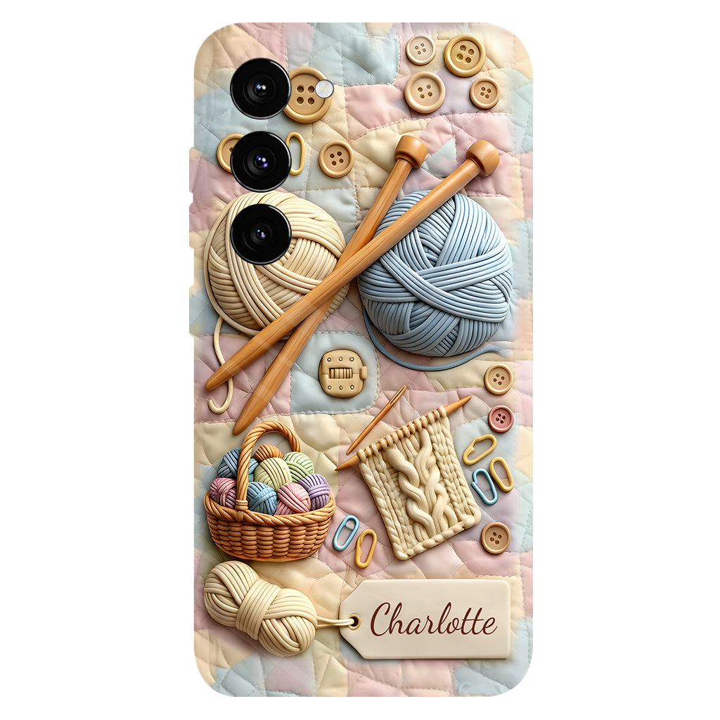 Ich liebe Nähen – Personalisierte Handyhülle mit Nähmotiv