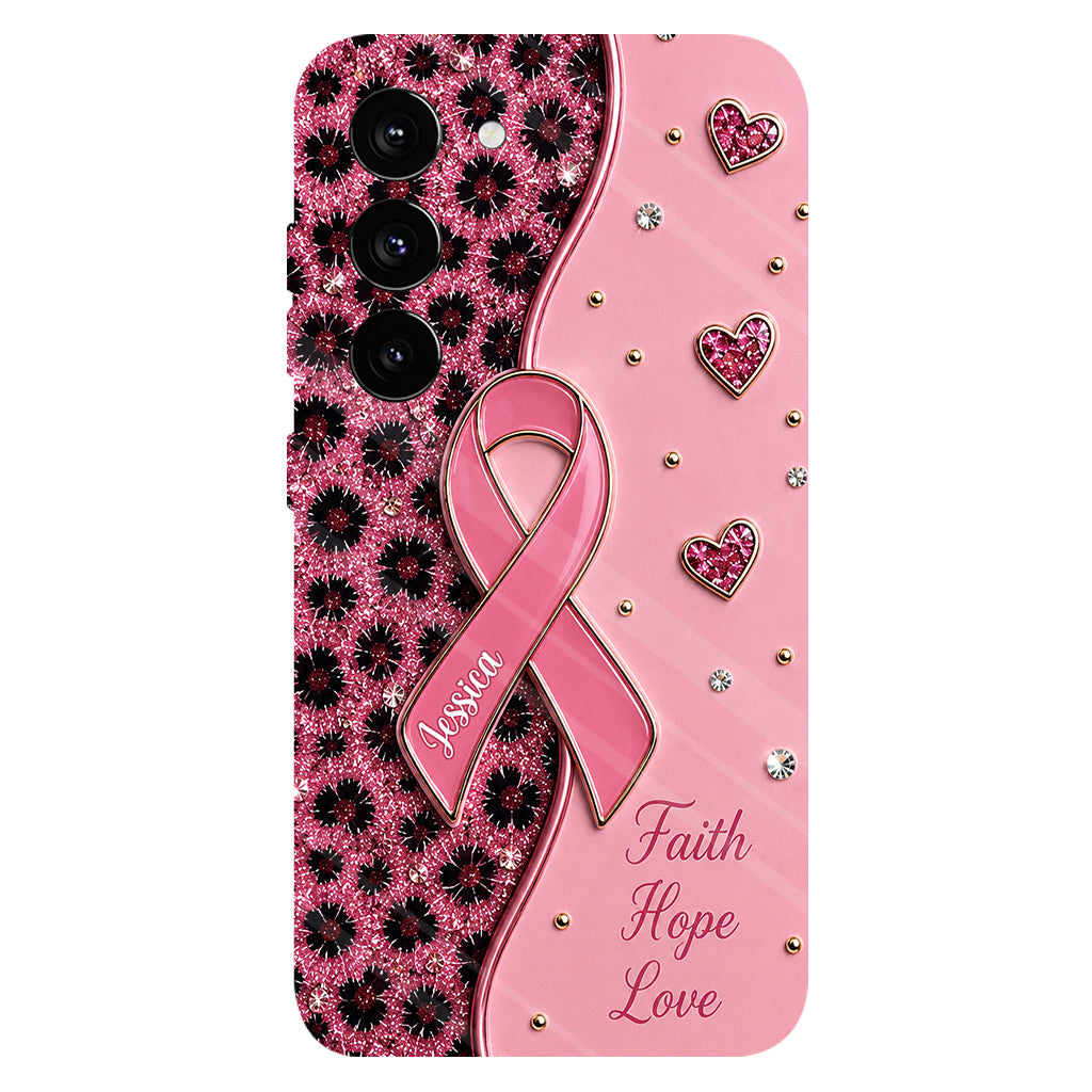 Pink Ribbon - Personalized Breast Cancer Awareness Full Print Phone Case