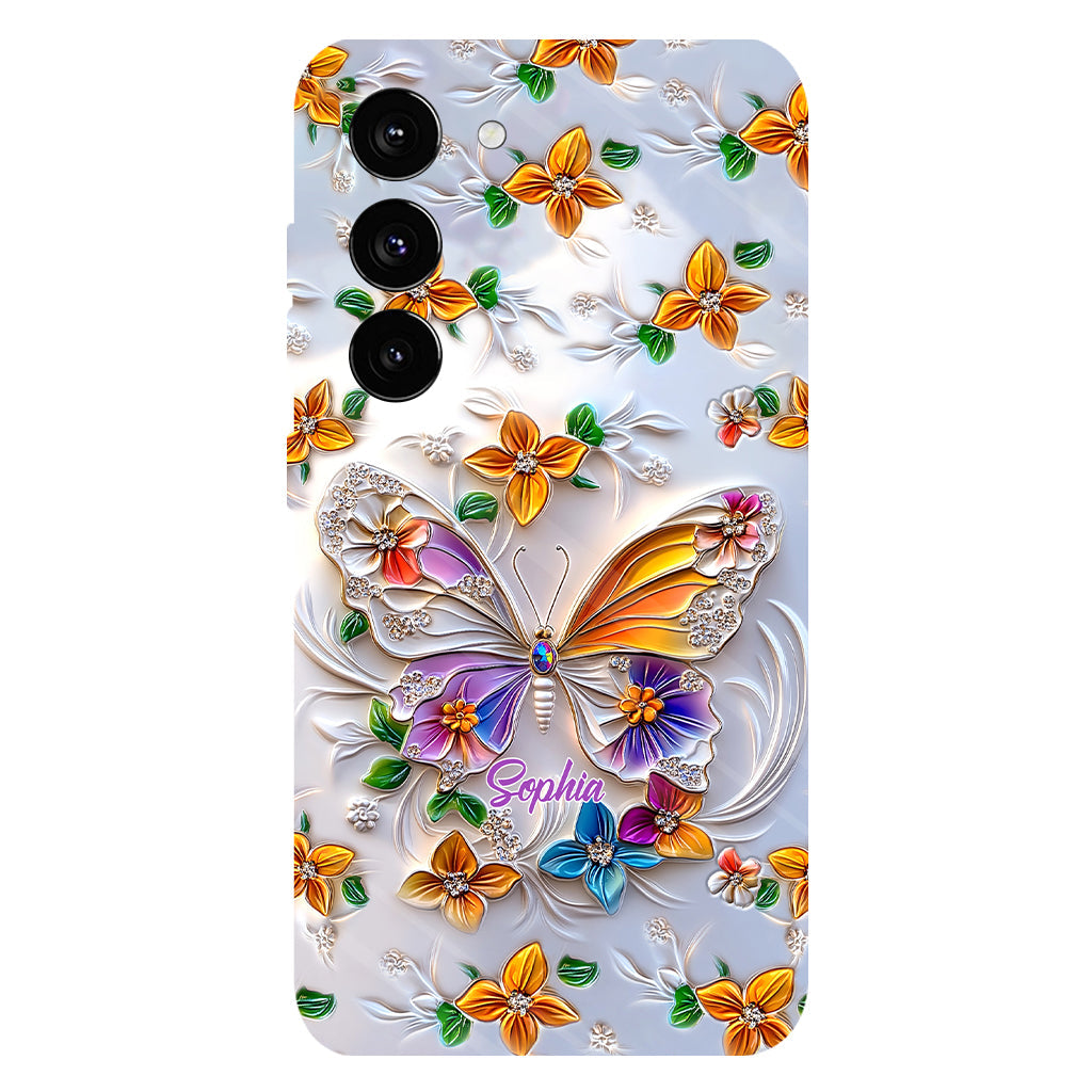 Stunning Butterfly Bee Dragonfly - Personalized Butterfly Full Print Phone Case
