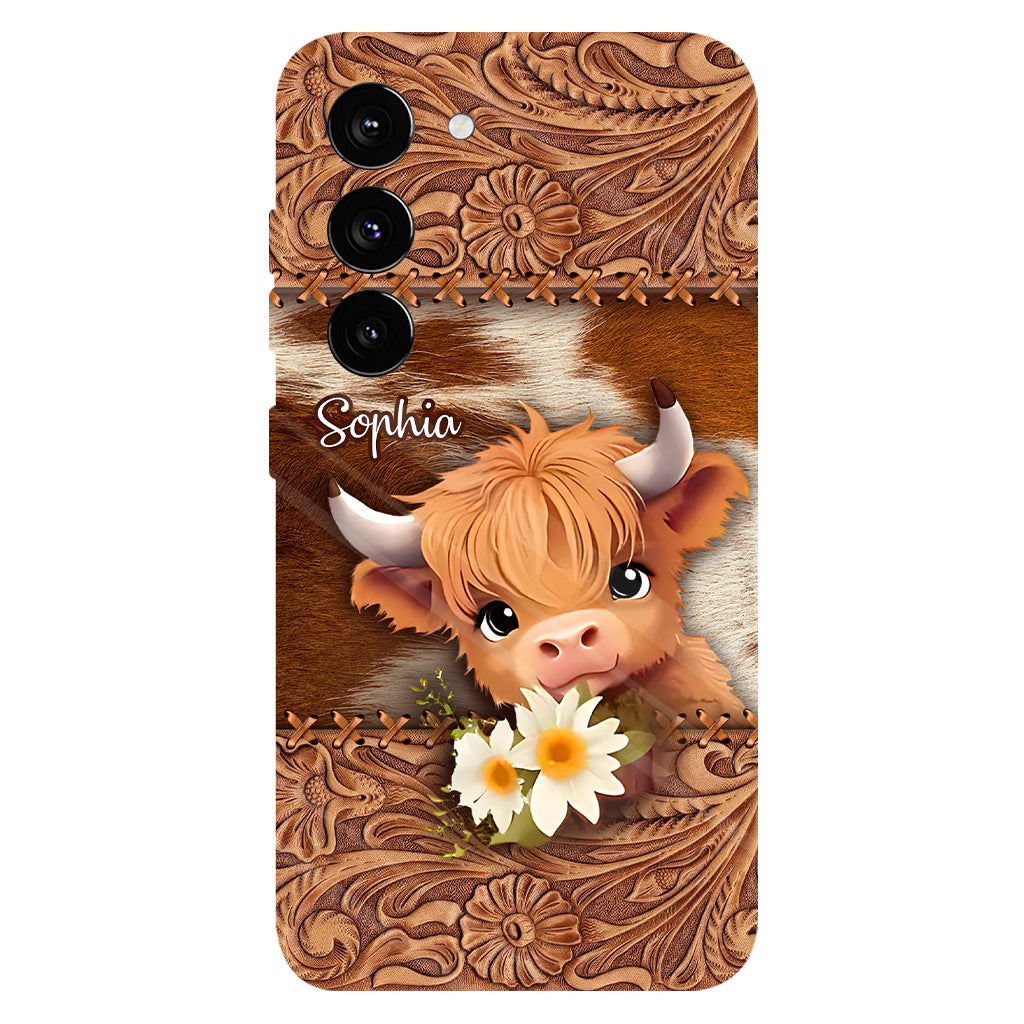 Cute Highland Cow - Personalized Full Print Phone Case