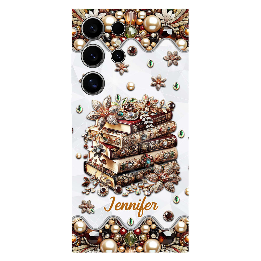 Einfach ein Mädchen, das Bücher liebt – personalisierte Handyhülle mit Buchmotiv