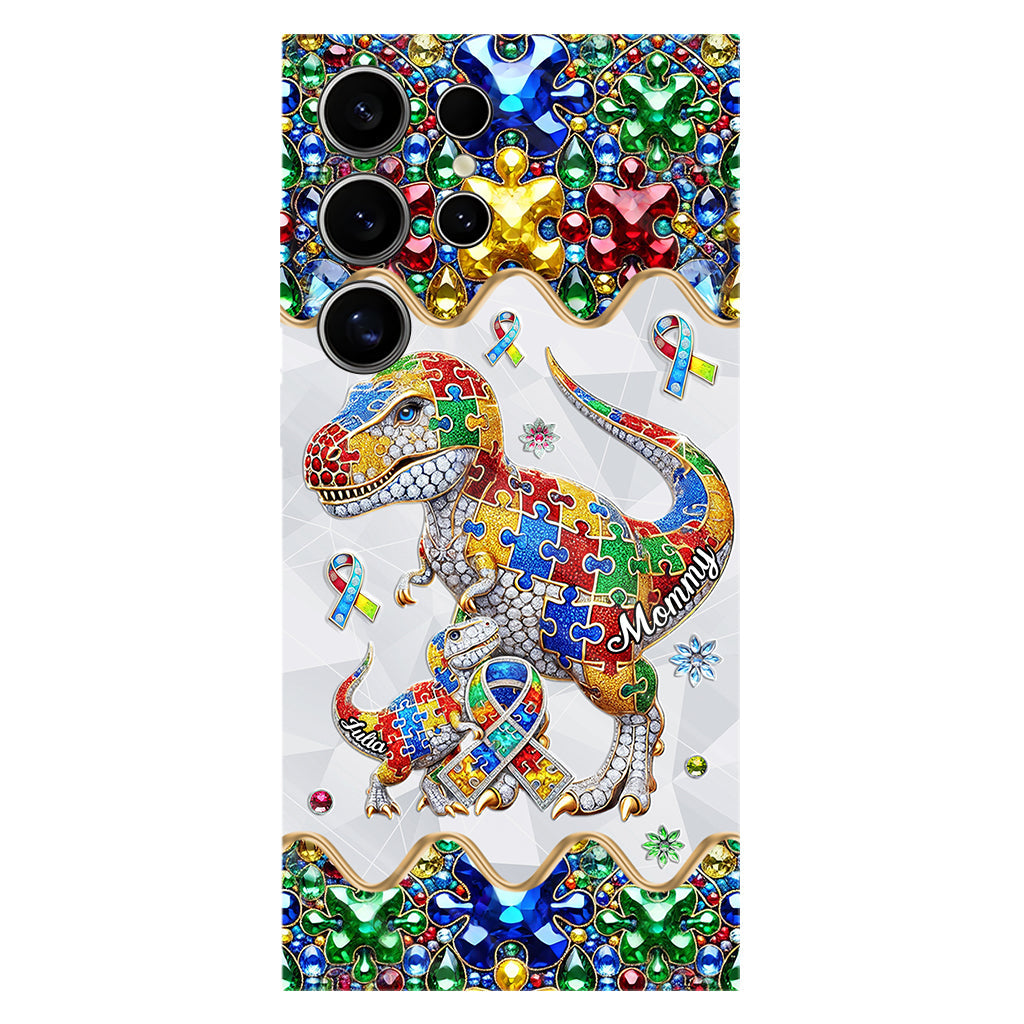 Strong Mama – Personalisierte Handyhülle mit Vollbild-Print zum Thema Autismus