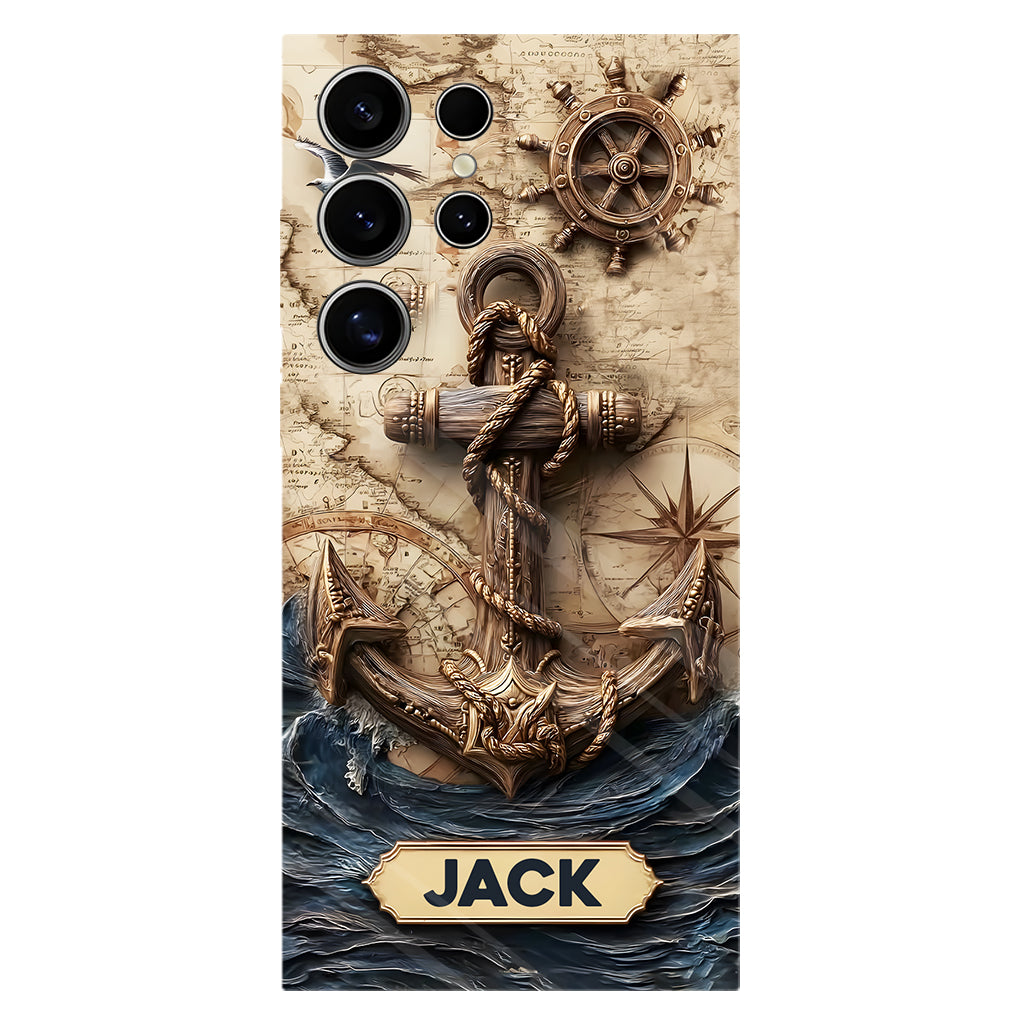 Stolzer Segler – Personalisierte Handyhülle mit Bootsmotiv und Volldruck