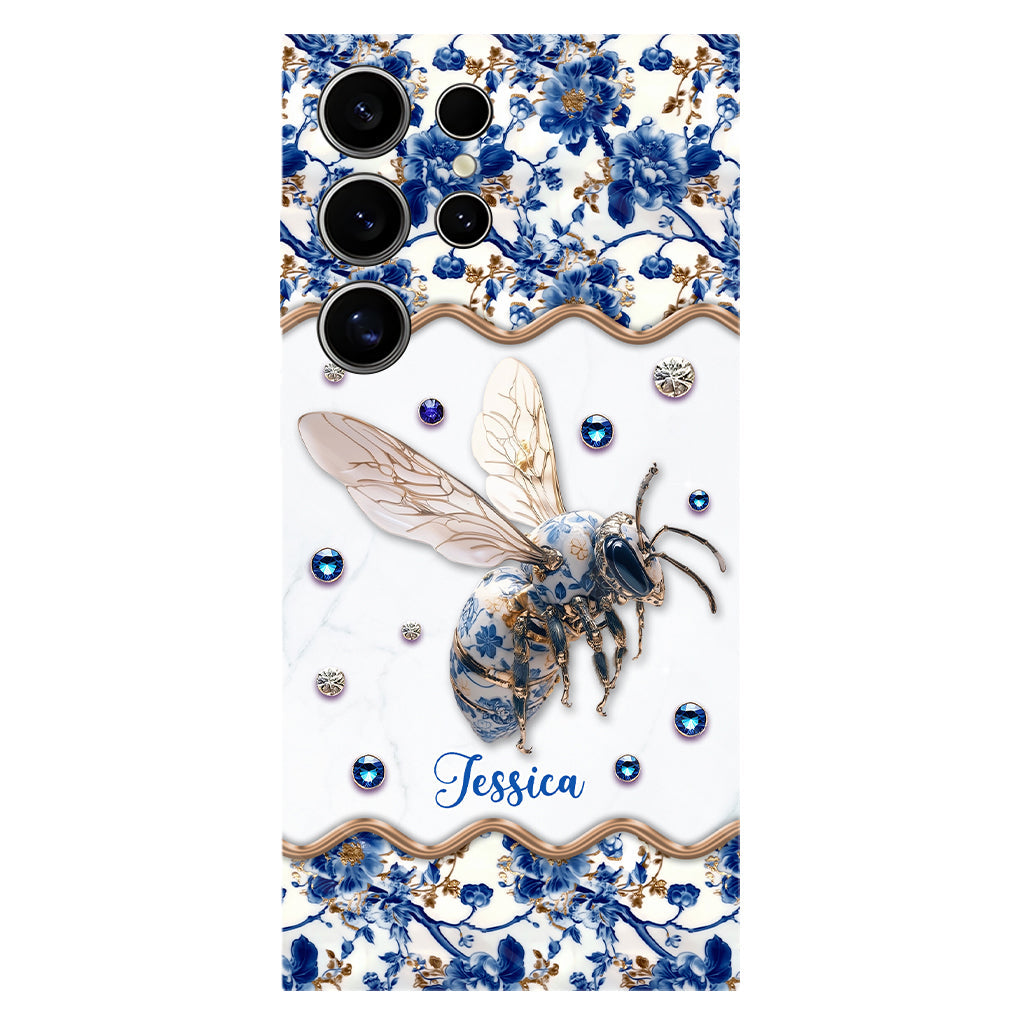 Bee Toile de Jouy - Personalized Bee Full Print Phone Case