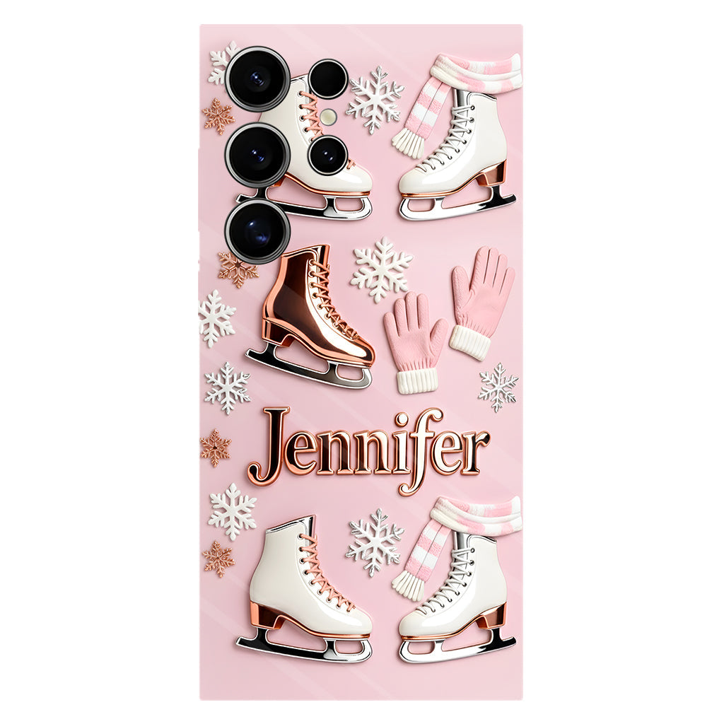 Ice Skating Makes Me Happy - Personalized Ice Skating Full Print Phone Case