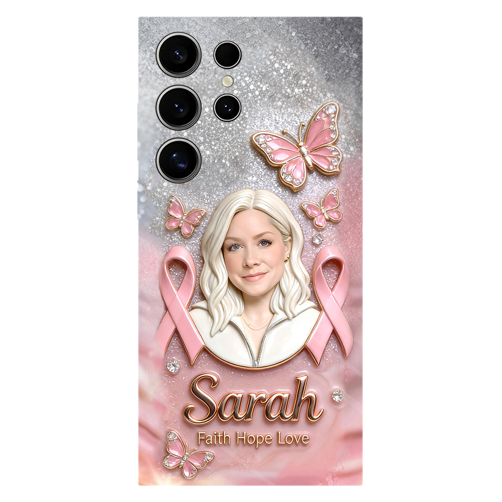 Custom Any Photo - Personalized Breast Cancer Awareness Full Print Phone Case