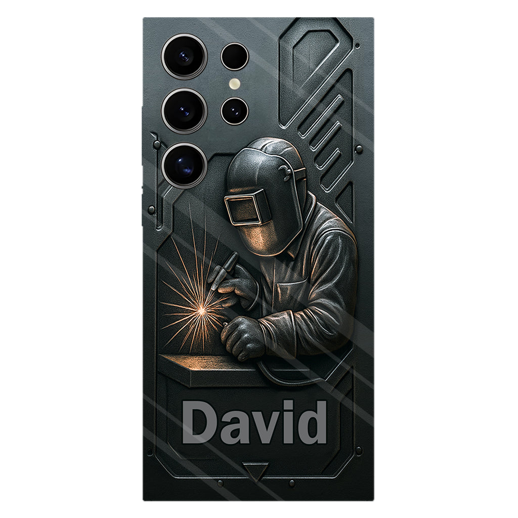 Coole Schweißer-Männer – Personalisierte Handyhülle mit Schweißer-Motiv und Volldruck