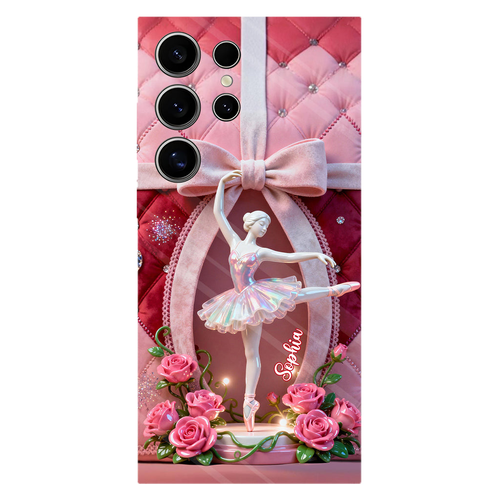 Einfach ein Mädchen, das gerne tanzt – Personalisierte Handyhülle mit Ballett-Vollbild
