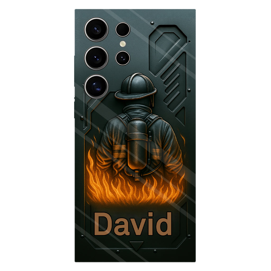 The Stronge One – Personalisierte Handyhülle mit Feuerwehrmotiv und Volldruck