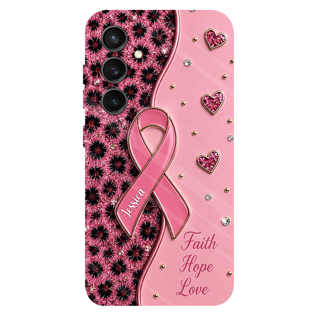 Pink Ribbon - Personalized Breast Cancer Awareness Full Print Phone Case