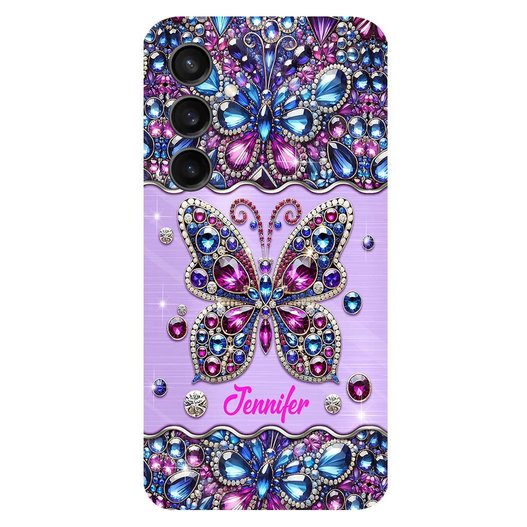 Sparkle Butterfly - Personalized Butterfly Full Print Phone Case