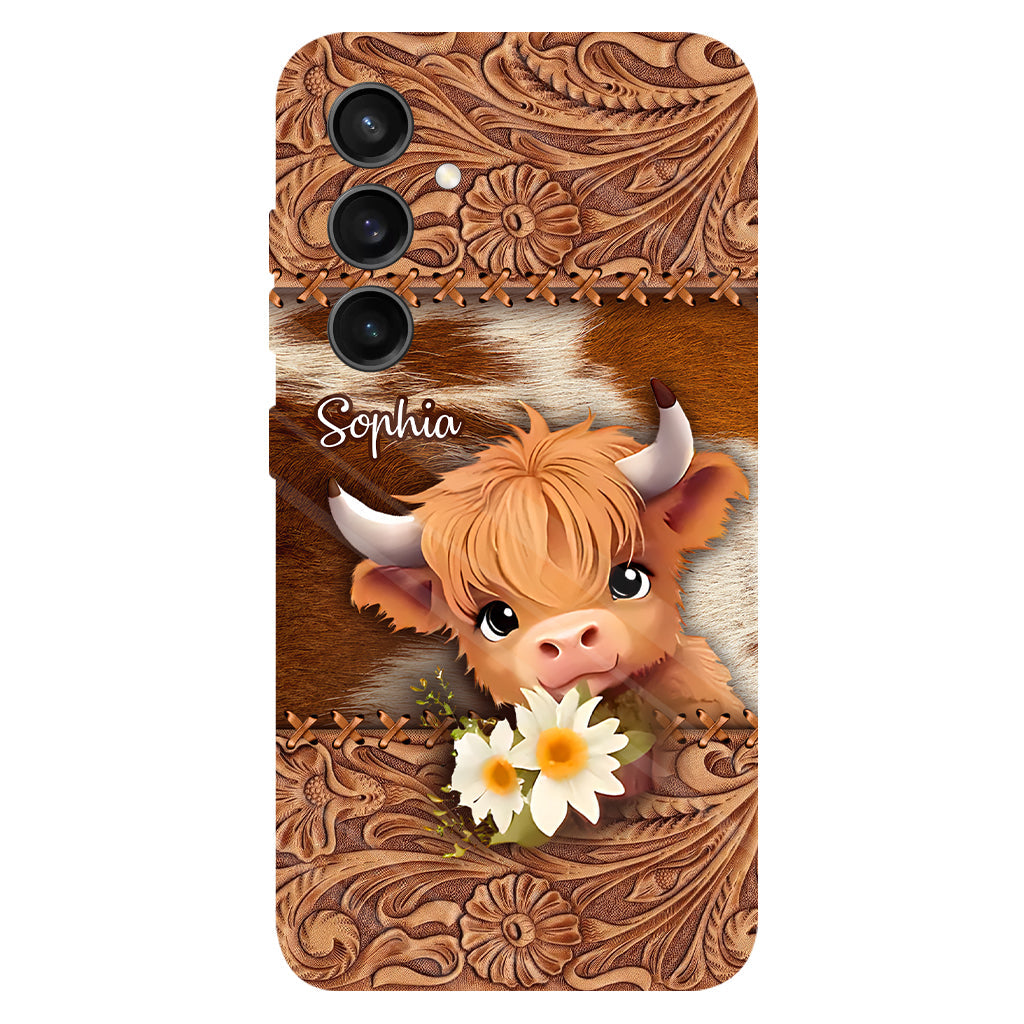 Cute Highland Cow - Personalized Full Print Phone Case