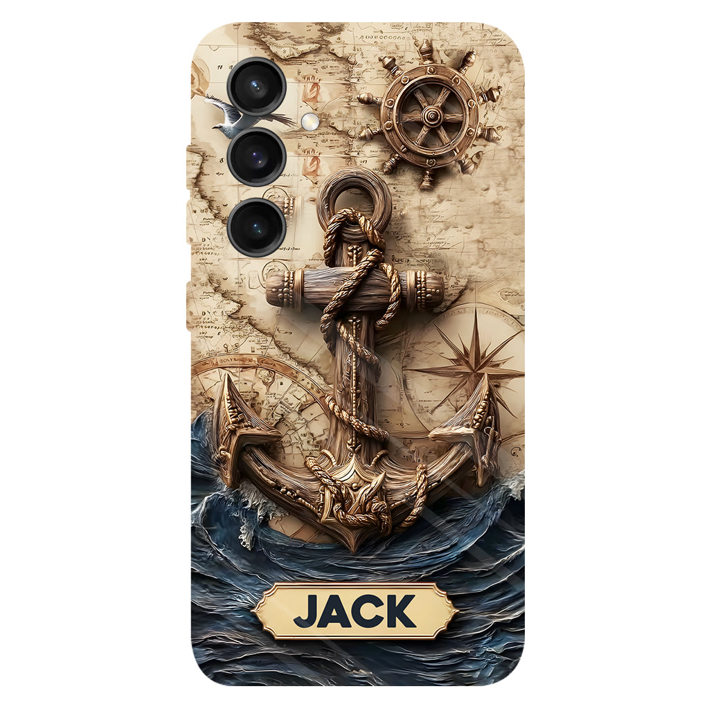 Stolzer Segler – Personalisierte Handyhülle mit Bootsmotiv und Volldruck