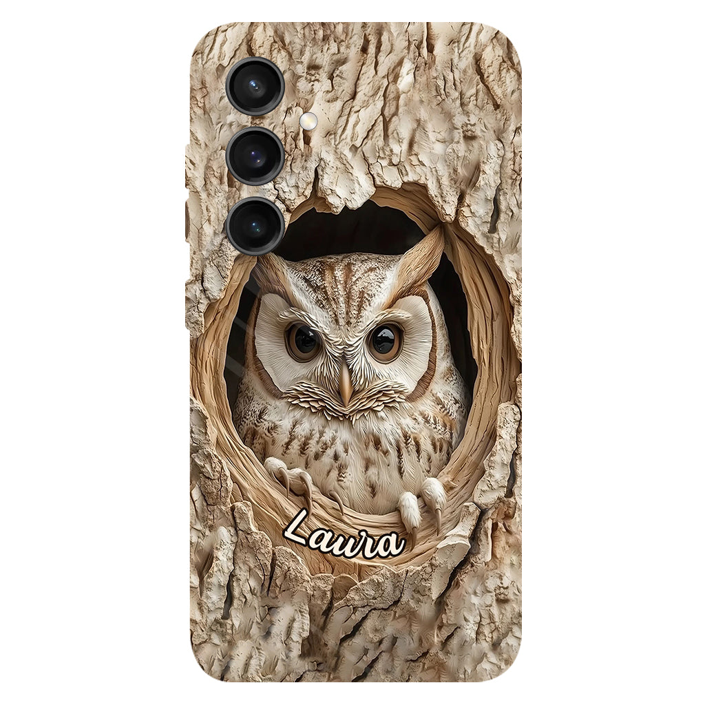 Hollow Watcher - Personalized Owl Full Print Phone Case