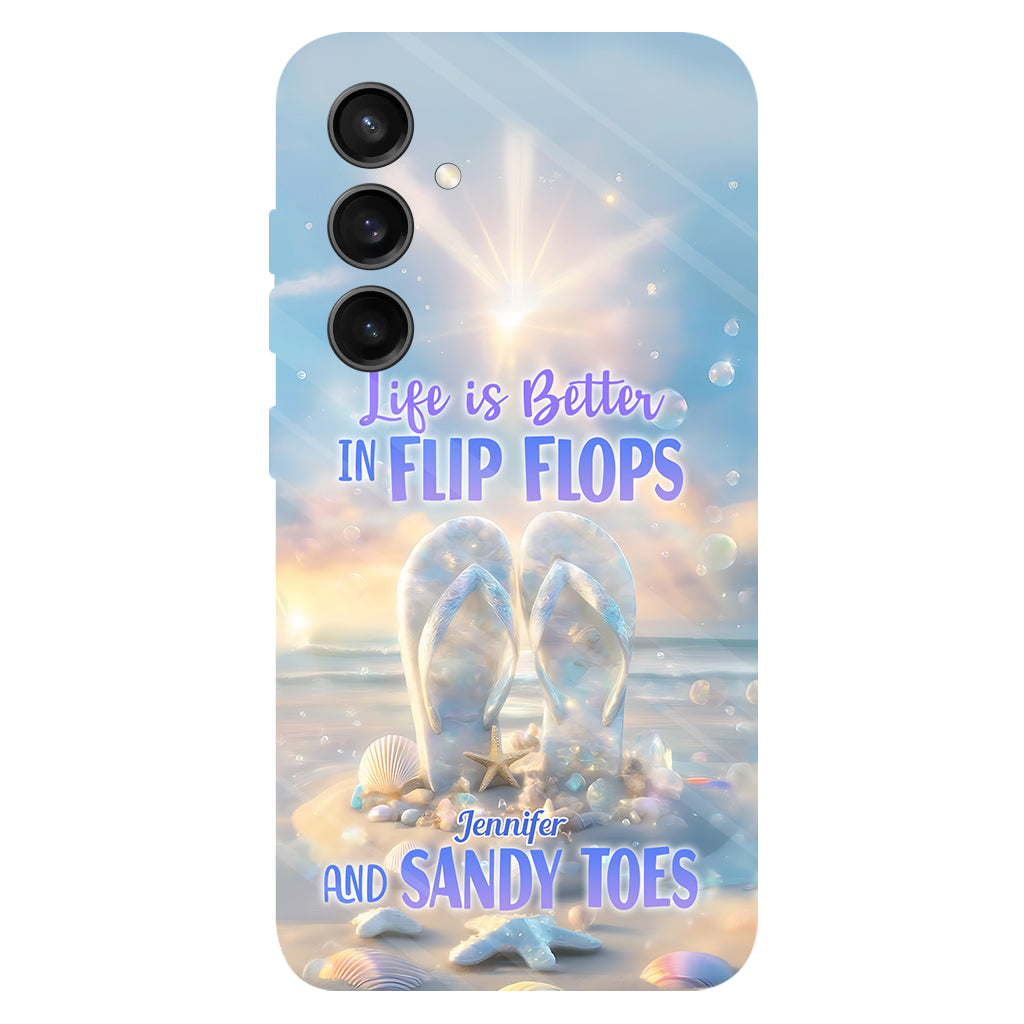 Life Is Better With Flipflops - Personalized Sea Lover Full Print Phone Case