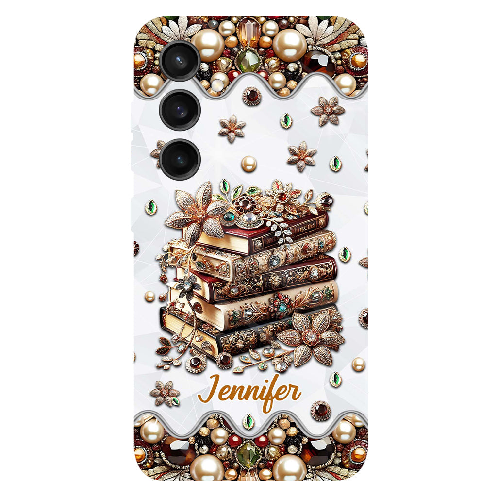 Einfach ein Mädchen, das Bücher liebt – personalisierte Handyhülle mit Buchmotiv