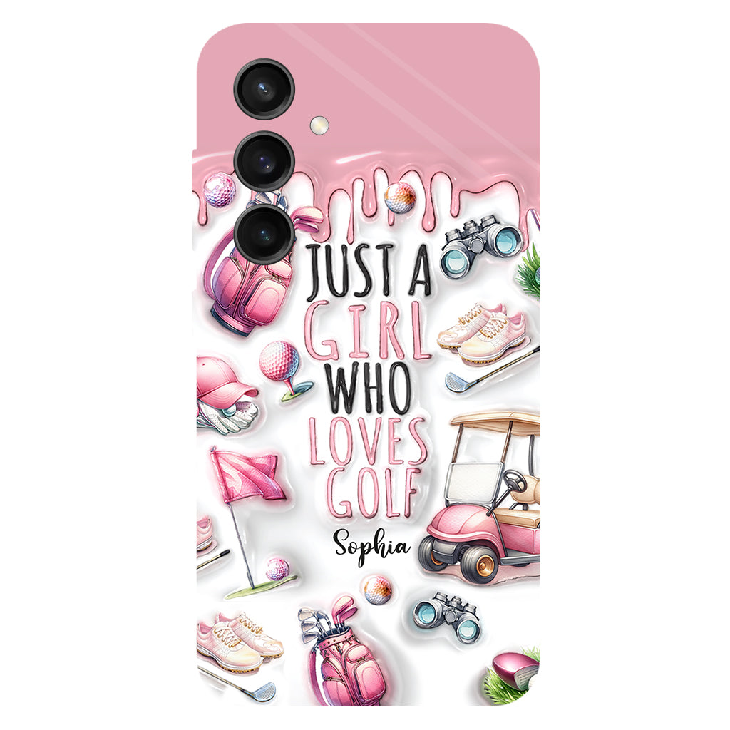 Just A Girl Who Loves Golf - Personalized Golf Full Print Phone Case