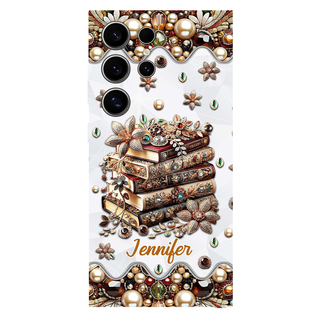 Einfach ein Mädchen, das Bücher liebt – personalisierte Handyhülle mit Buchmotiv