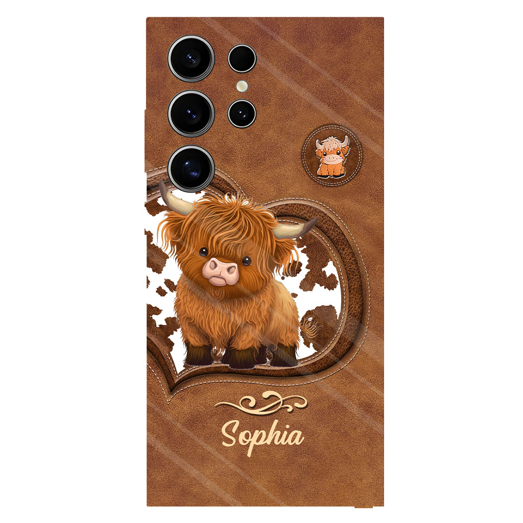 Cute Highland Cow - Personalized Highland Cow Full Print Phone Case