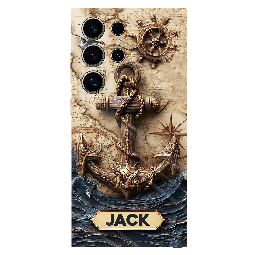 Stolzer Segler – Personalisierte Handyhülle mit Bootsmotiv und Volldruck