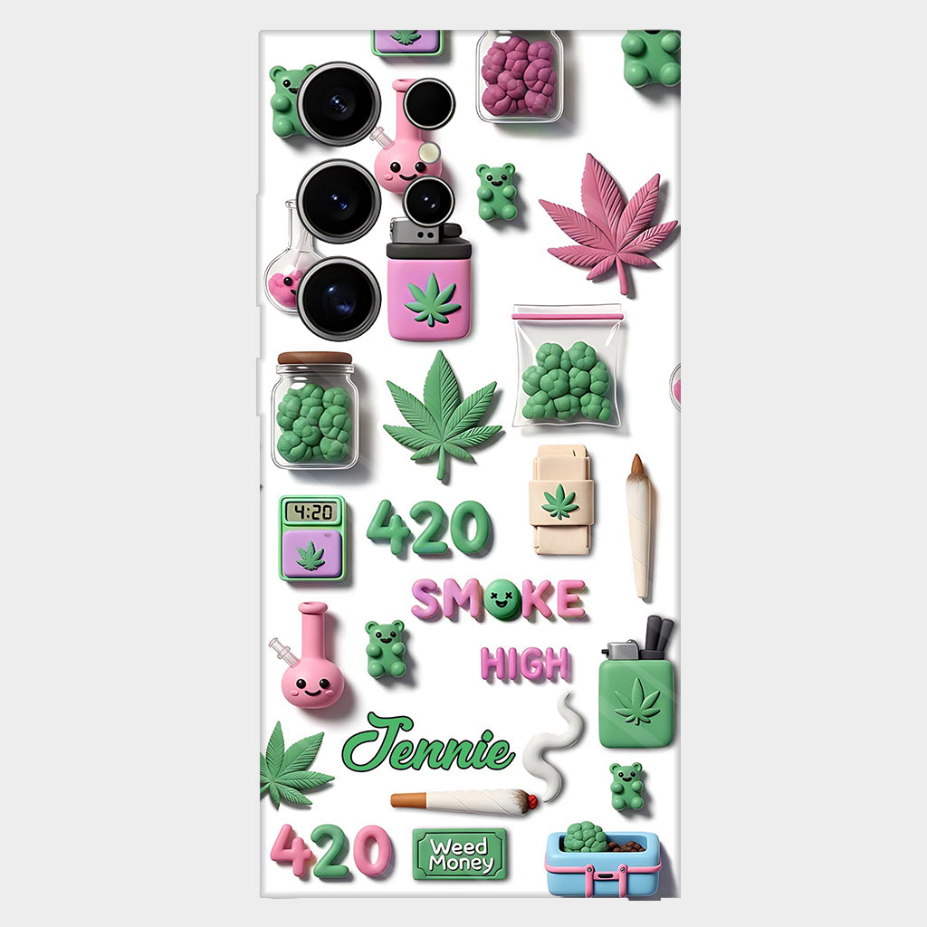 Stoner Chic – Personalisierte Handyhülle mit Weed-Motiv