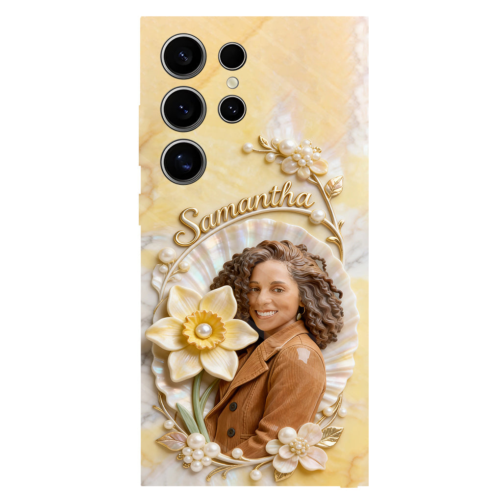 Custom Any Photo Birthmonth Flower - Personalized Self Love Full Print Phone Case