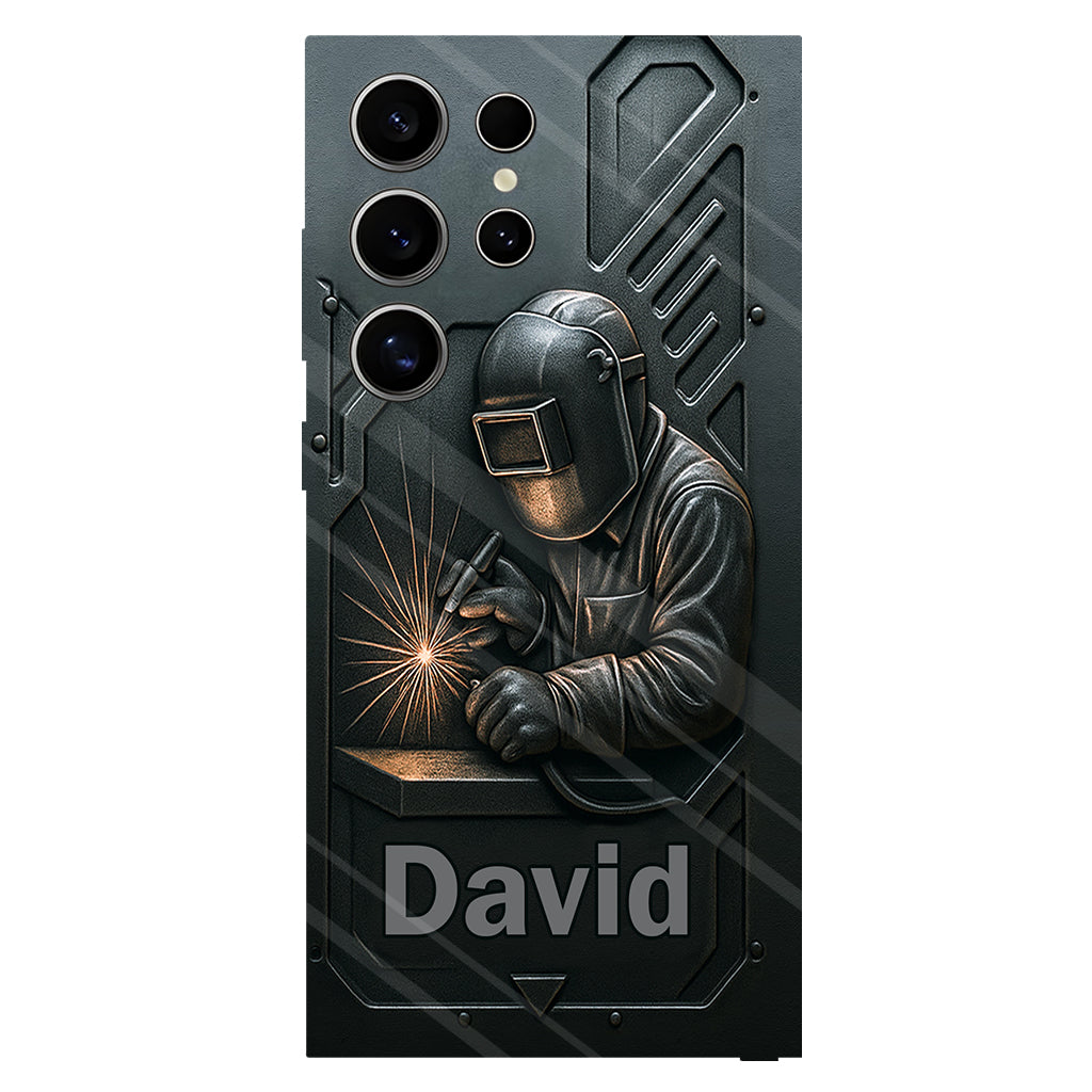 Coole Schweißer-Männer – Personalisierte Handyhülle mit Schweißer-Motiv und Volldruck