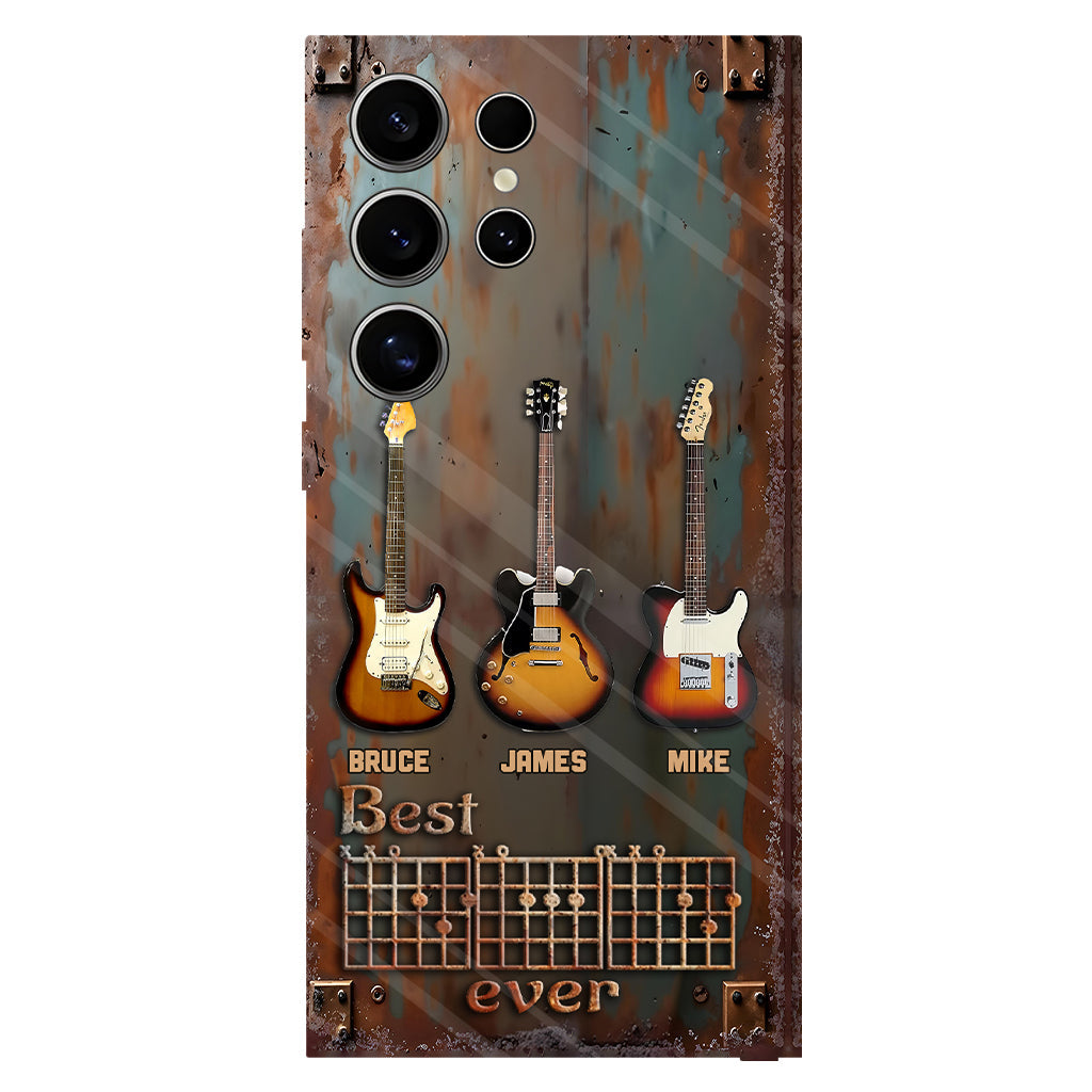Der beste Gitarren-Papa aller Zeiten – Personalisierte Handyhülle mit Gitarren-Vollbild