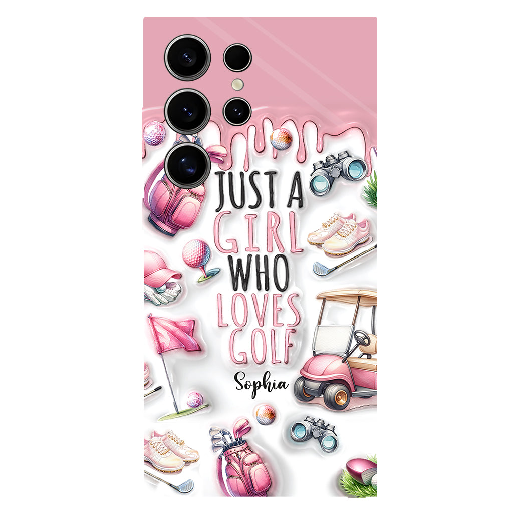 Just A Girl Who Loves Golf - Personalized Golf Full Print Phone Case