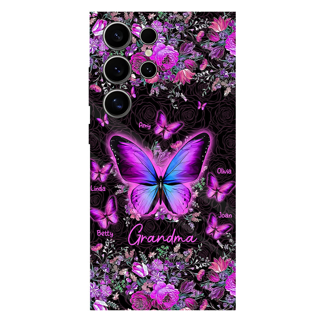 Grandma's Butterflies - Personalized Grandma Full Print Phone Case
