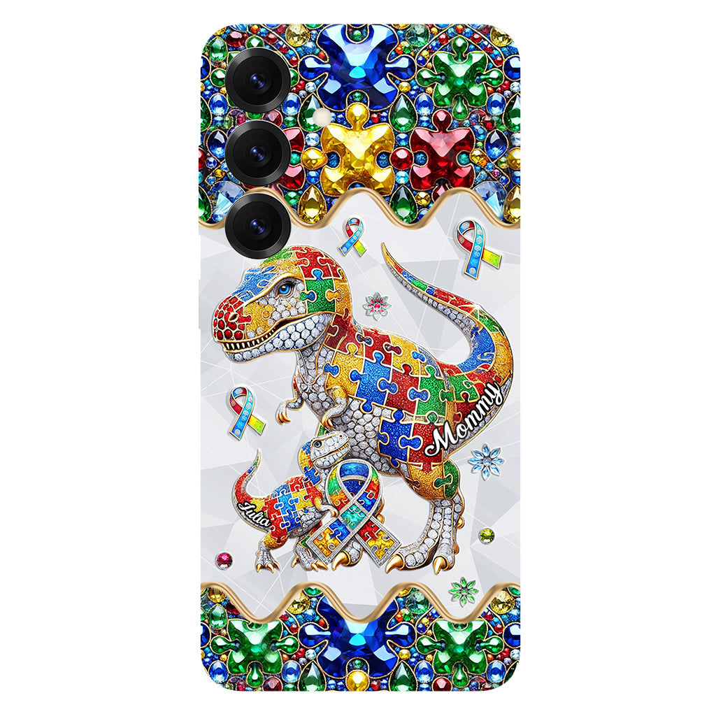 Strong Mama – Personalisierte Handyhülle mit Vollbild-Print zum Thema Autismus