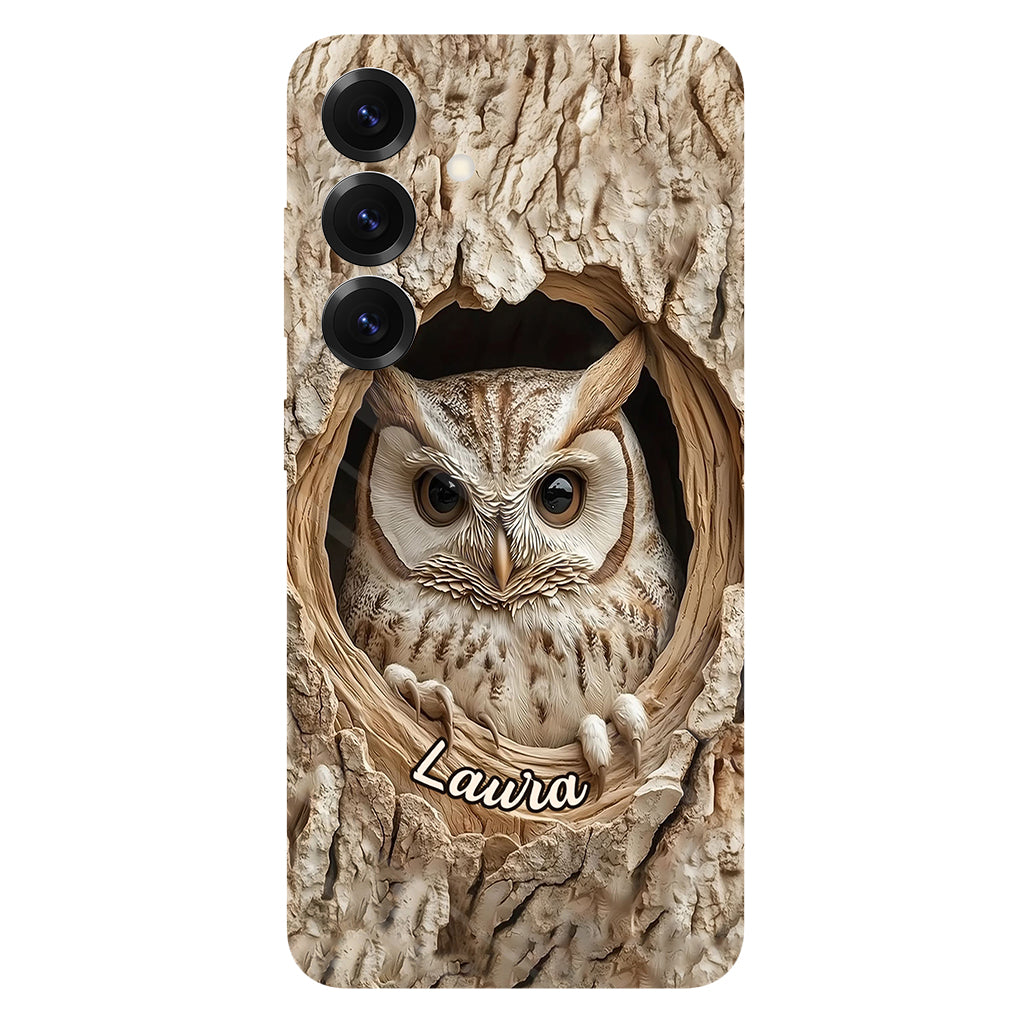 Hollow Watcher - Personalized Owl Full Print Phone Case