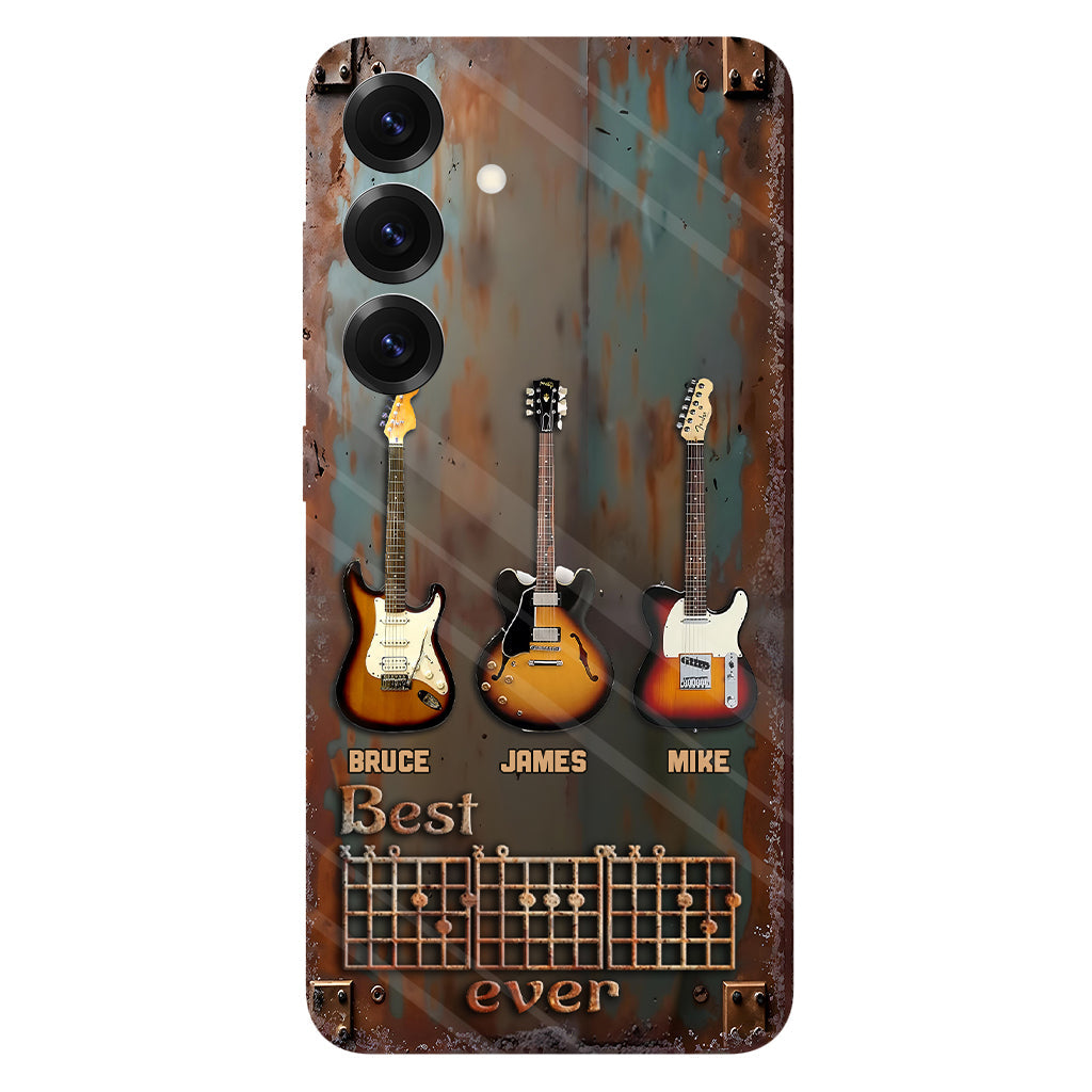Der beste Gitarren-Papa aller Zeiten – Personalisierte Handyhülle mit Gitarren-Vollbild