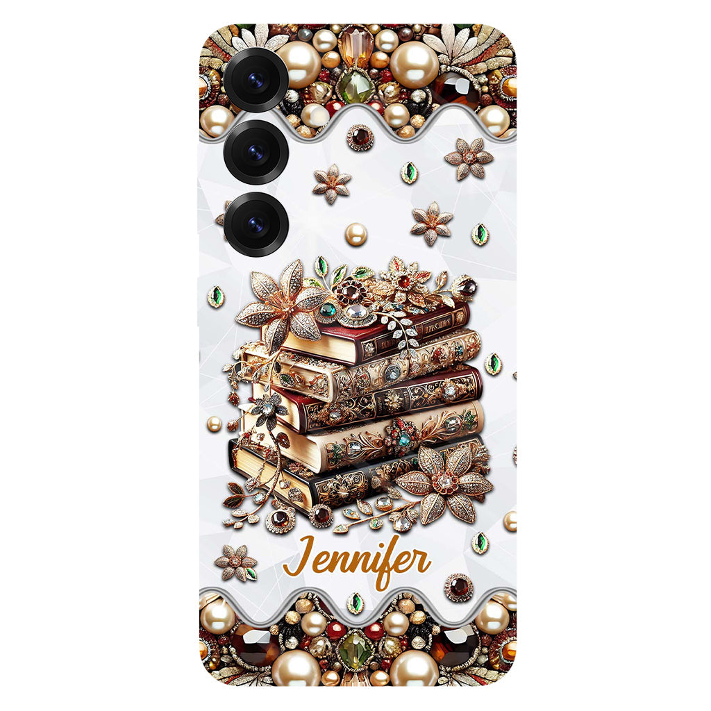 Einfach ein Mädchen, das Bücher liebt – personalisierte Handyhülle mit Buchmotiv