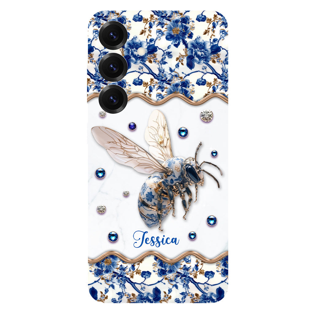 Bee Toile de Jouy - Personalized Bee Full Print Phone Case