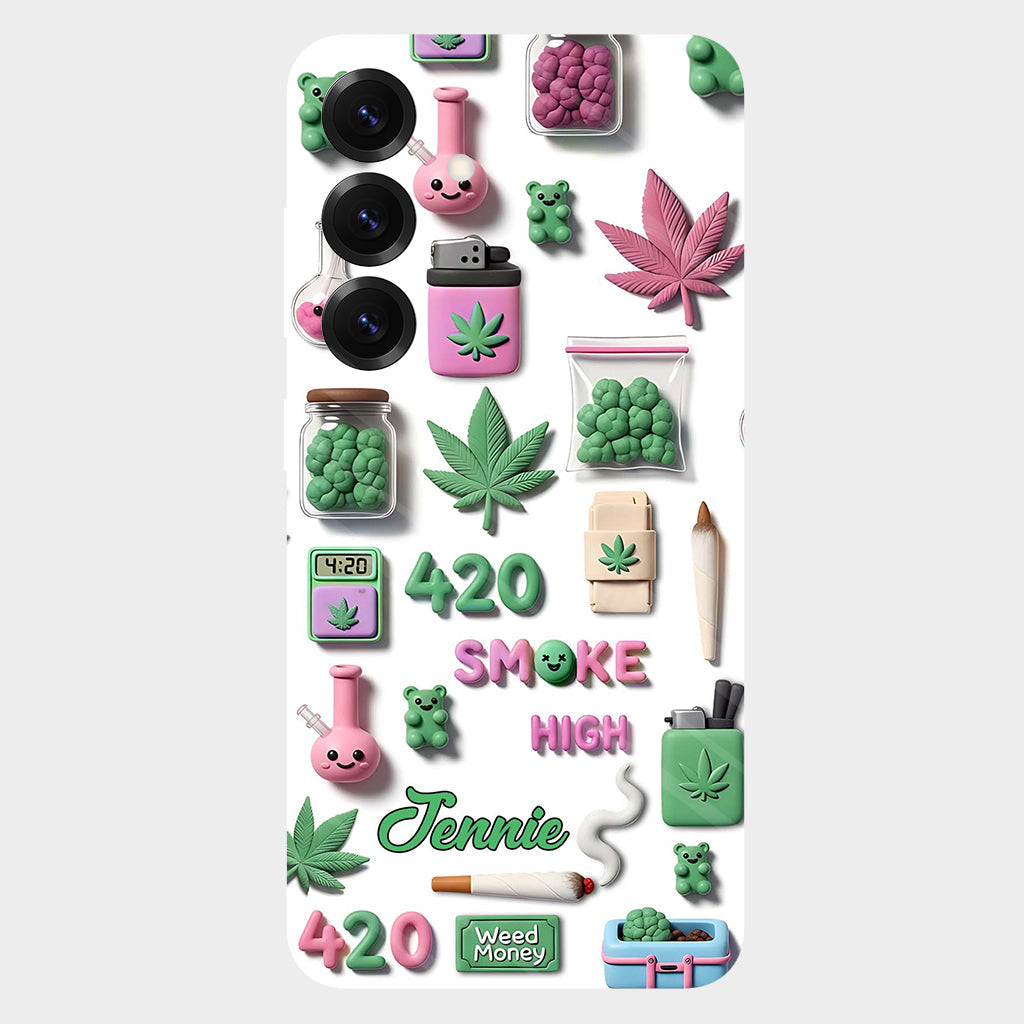 Stoner Chic – Personalisierte Handyhülle mit Weed-Motiv