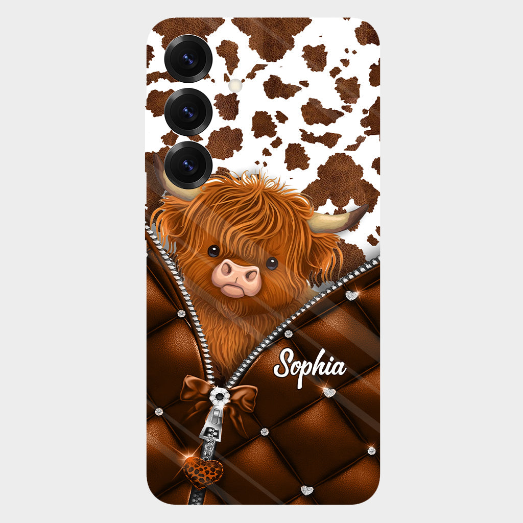 Cute Highland Cow - Personalized Highland Cow Full Print Phone Case