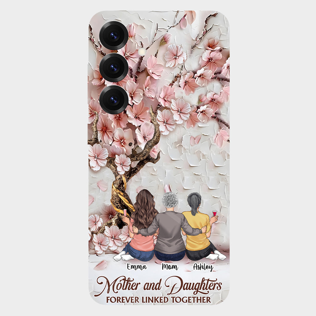 Mother And Daughters Forever Linked Together - Personalized Mother Full Print Phone Case