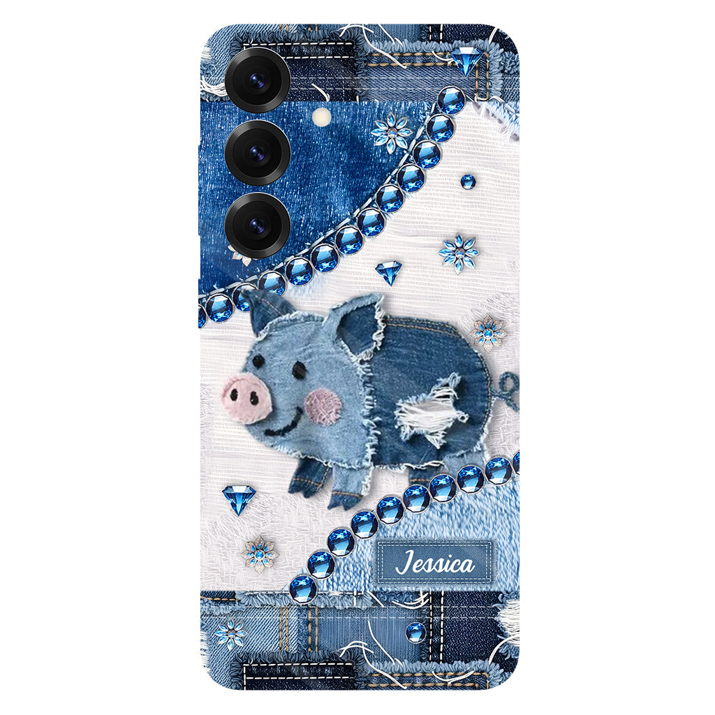 Niedliches Schwein – Personalisierte Handyhülle für Schweineliebhaber mit Volldruck