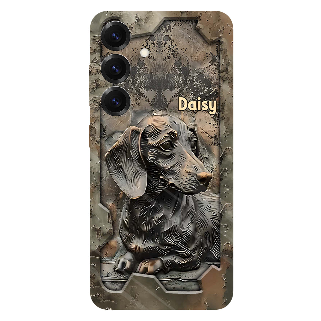 Das Leben ist schöner mit meinem Dackel – Personalisierte Handyhülle mit Hundemotiv