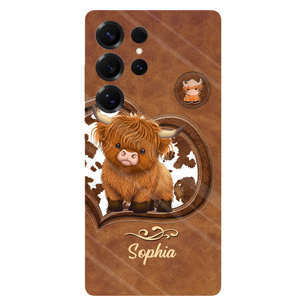 Cute Highland Cow - Personalized Highland Cow Full Print Phone Case