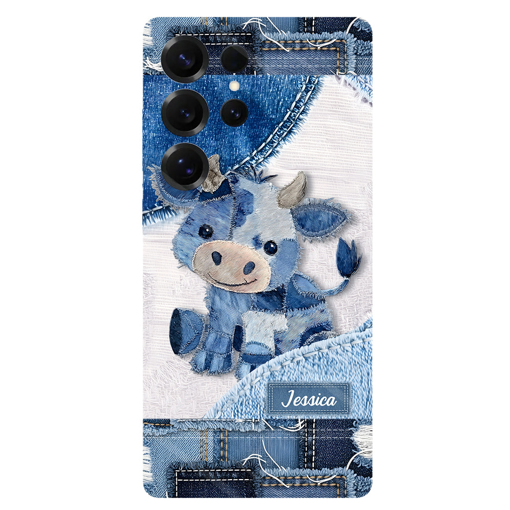 Niedliche Hochlandkuh – Personalisierte Handyhülle mit Hochlandkuh-Vollbild