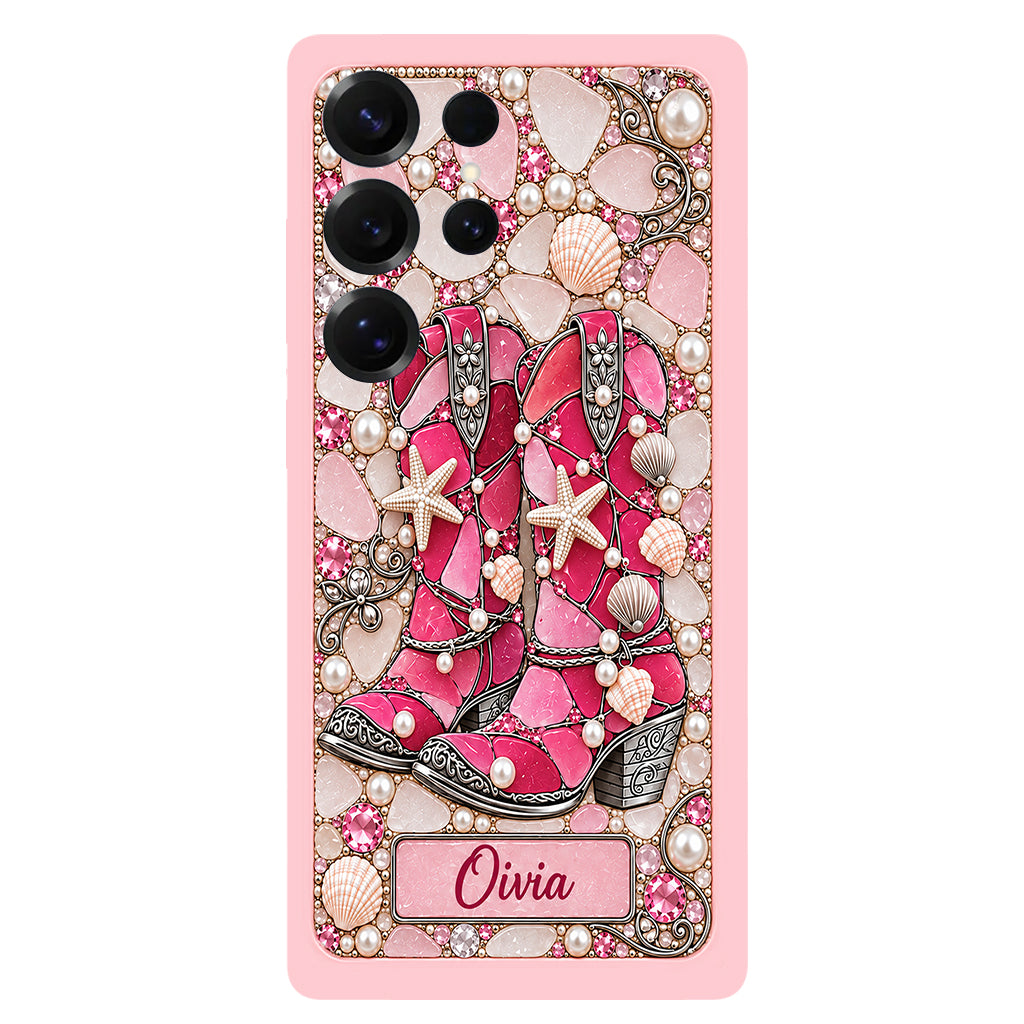 Cowgirl Boots - Personalized Cowgirl Full Print Phone Case
