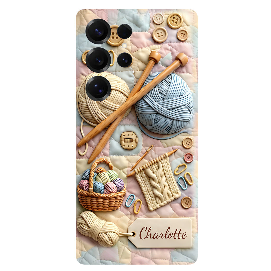 Ich liebe Nähen – Personalisierte Handyhülle mit Nähmotiv