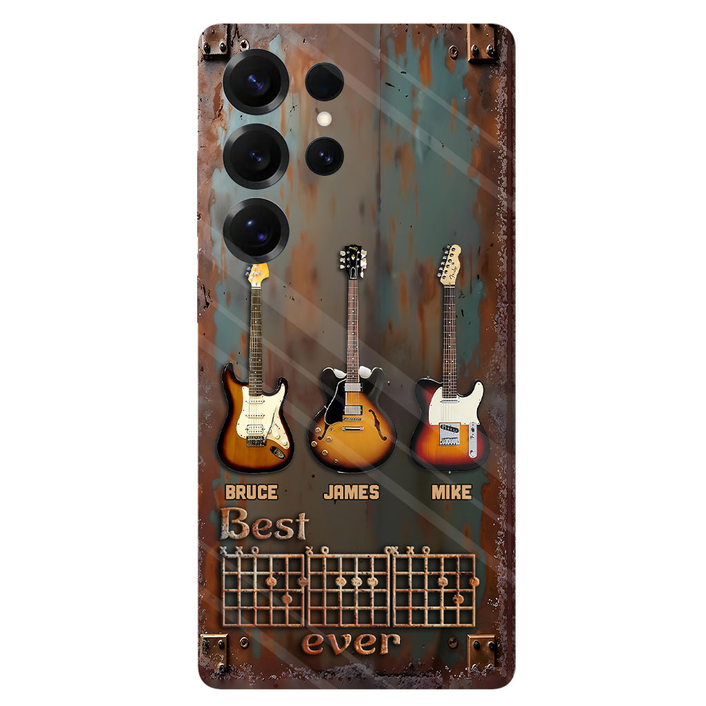Der beste Gitarren-Papa aller Zeiten – Personalisierte Handyhülle mit Gitarren-Vollbild