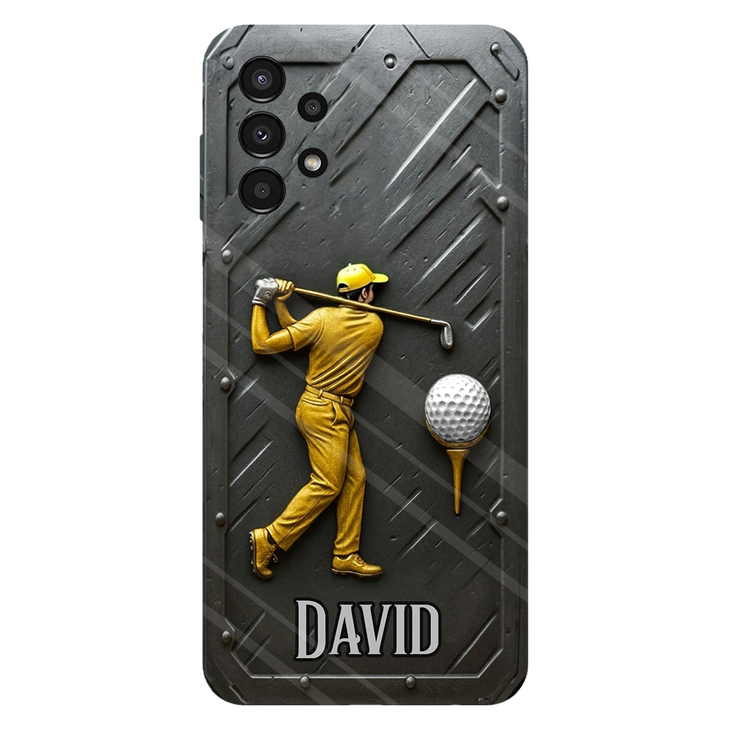 Golf ist ein schöner Spaziergang – personalisierte Handyhülle mit Golf-Vollbild