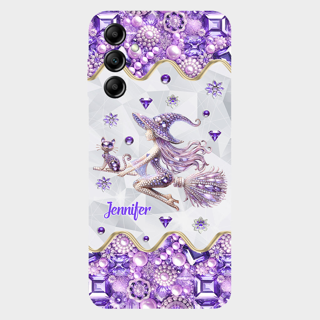 Witch And Broomstick - Personalized Witch Full Print Phone Case