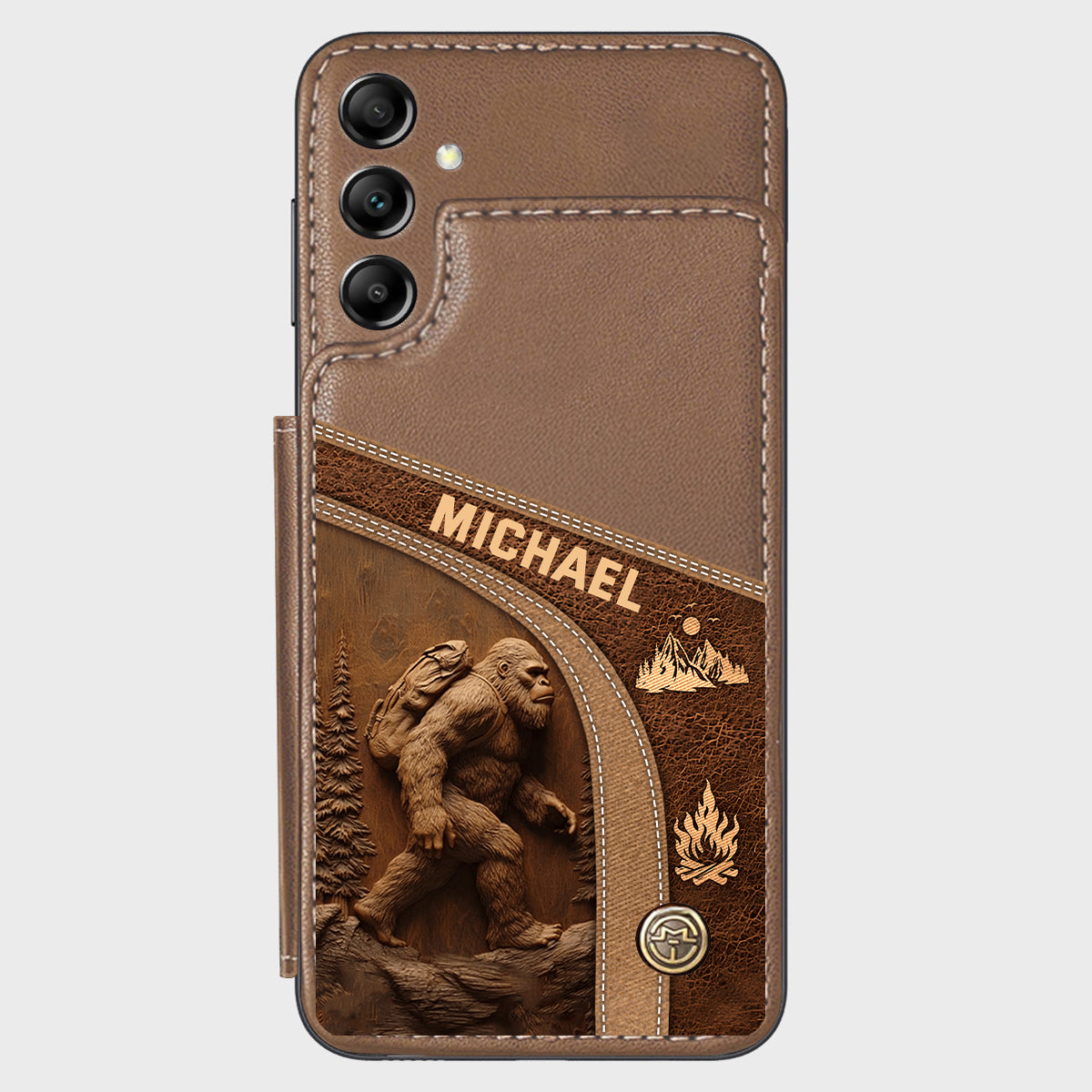 Sasquatch - Personalized Hiking Wallet Phone Case